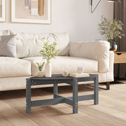 Salontafel 87x48x35 cm massief grenenhout grijs