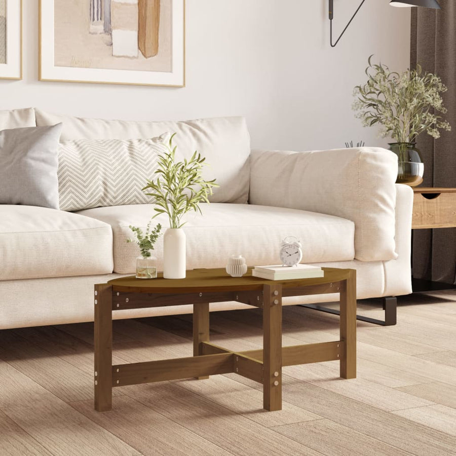 Salontafel Massief Grenenhout 87 x 48 x 35 cm Honingbruin