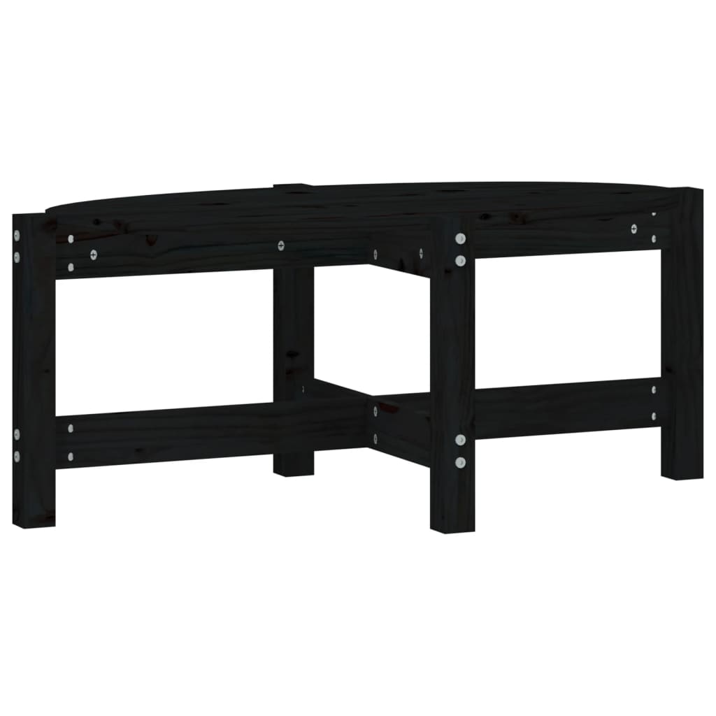 Salontafel Massief Grenenhout 87 x 48 x 35 cm Zwart