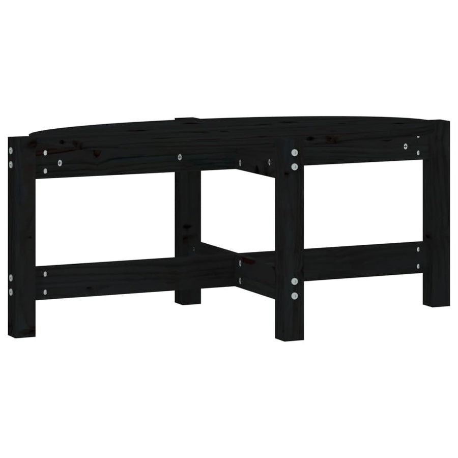 Salontafel Massief Grenenhout 87 x 48 x 35 cm Zwart