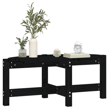Salontafel Massief Grenenhout 87 x 48 x 35 cm Zwart