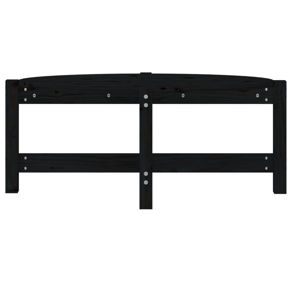 Salontafel Massief Grenenhout 87 x 48 x 35 cm Zwart