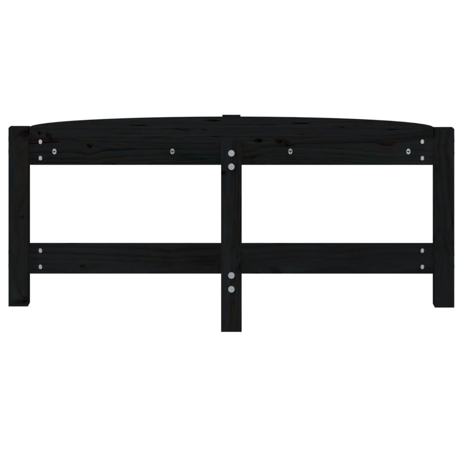 Salontafel Massief Grenenhout 87 x 48 x 35 cm Zwart