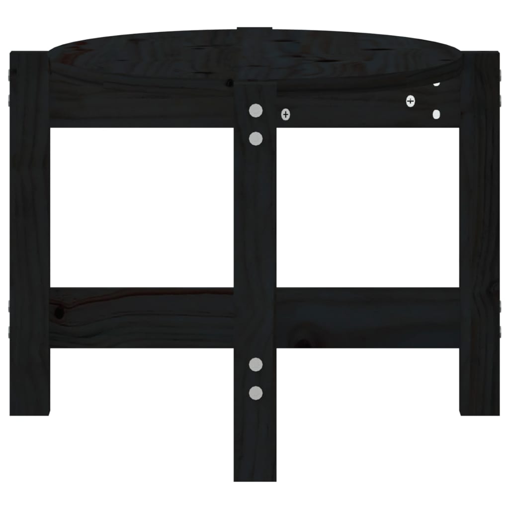 Salontafel Massief Grenenhout 87 x 48 x 35 cm Zwart