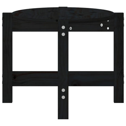 Salontafel Massief Grenenhout 87 x 48 x 35 cm Zwart