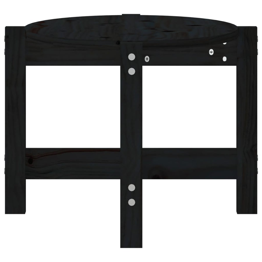 Salontafel Massief Grenenhout 87 x 48 x 35 cm Zwart