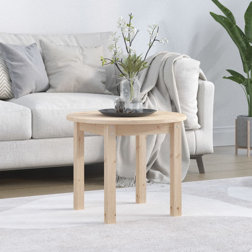 Salontafel Massief Grenenhout Ø 55 x 45 cm Naturel