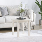 Salontafel massief grenenhout Ø 55x45 cm wit