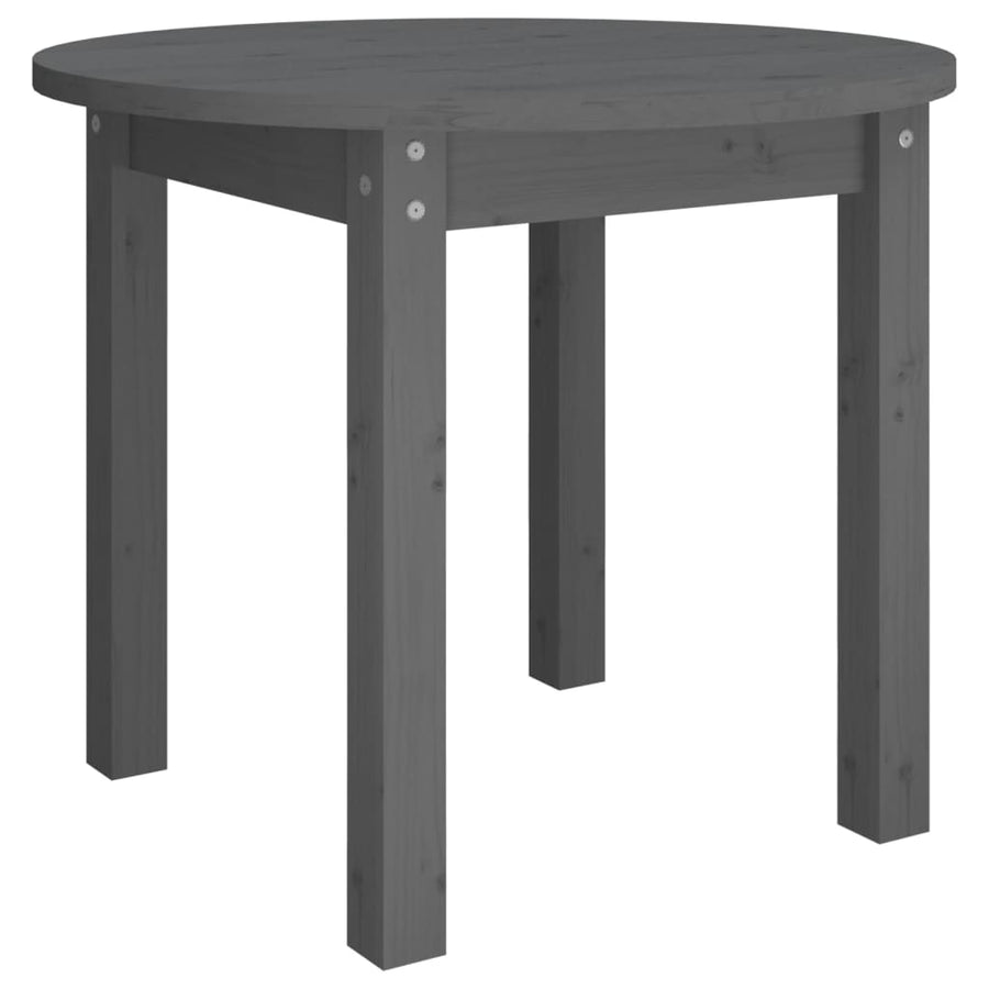 Salontafel Ø 55X45 Cm Massief Grenenhout Grijs