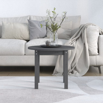 Salontafel Ø 55X45 Cm Massief Grenenhout Grijs