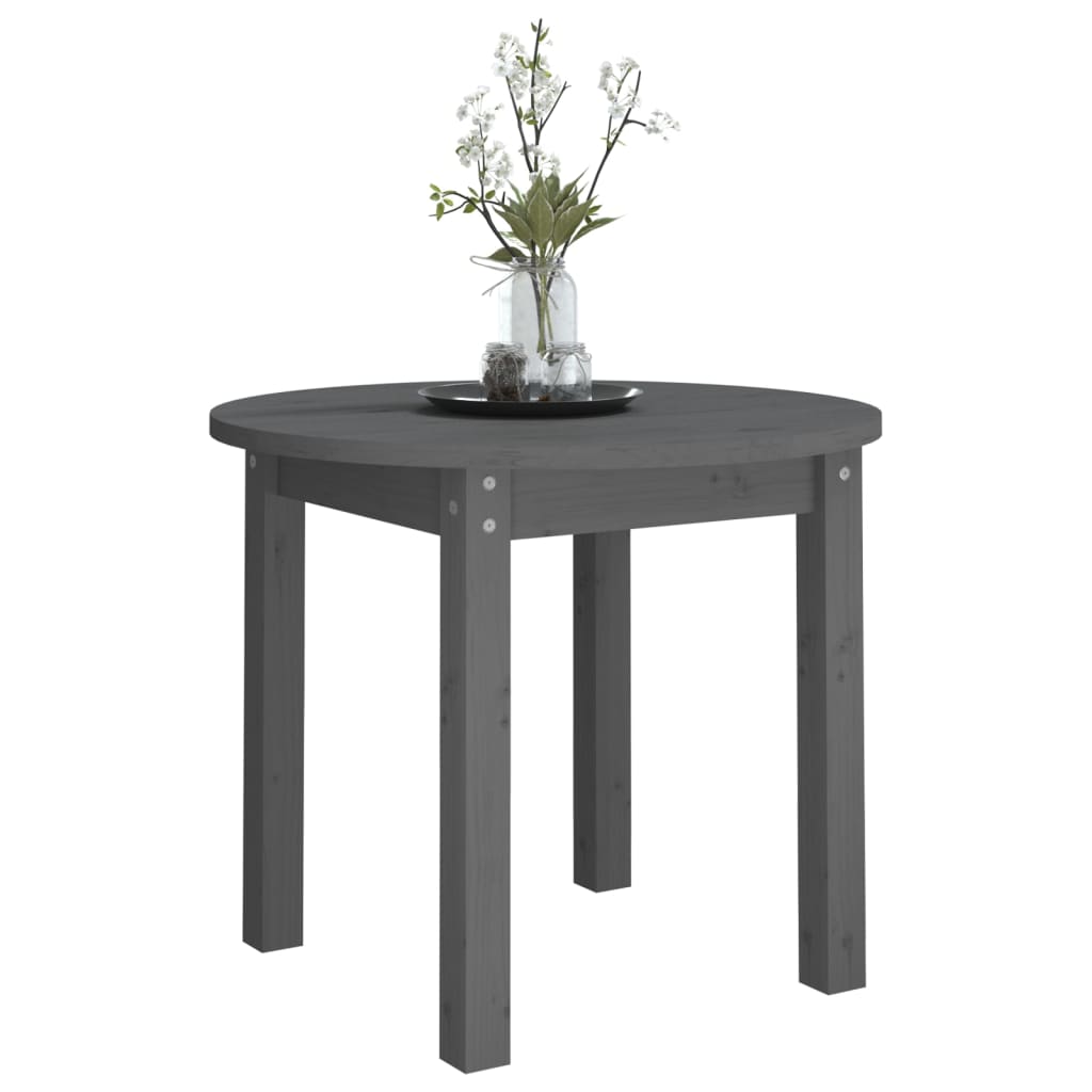 Salontafel Ø 55X45 Cm Massief Grenenhout Grijs