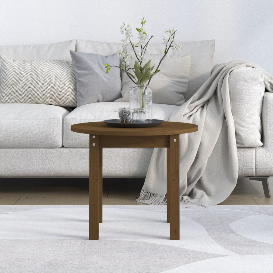 Salontafel Massief Grenenhout Ø 55 x 45 cm Honingbruin