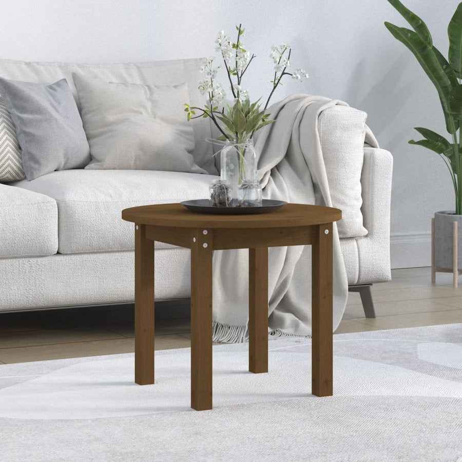 Salontafel Massief Grenenhout Ø 55 x 45 cm Honingbruin