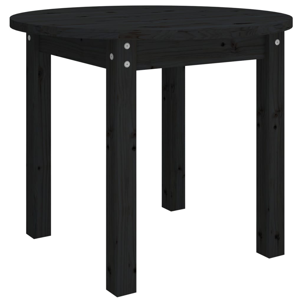 Salontafel Massief Grenenhout Ø 55 x 45 cm Zwart