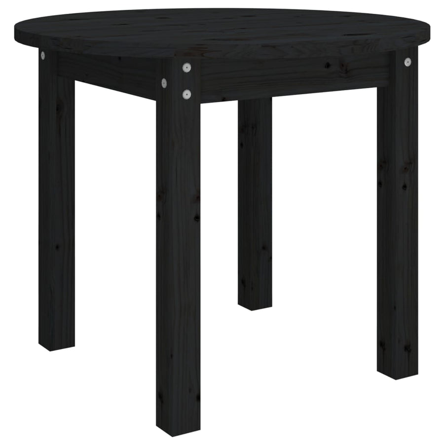 Salontafel Massief Grenenhout Ø 55 x 45 cm Zwart