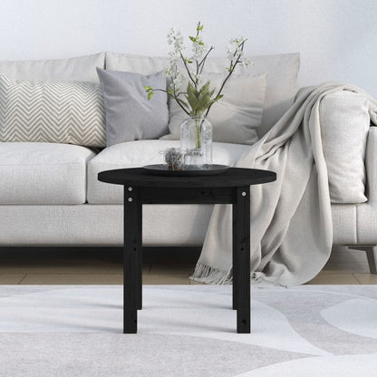 Salontafel Massief Grenenhout Ø 55 x 45 cm Zwart