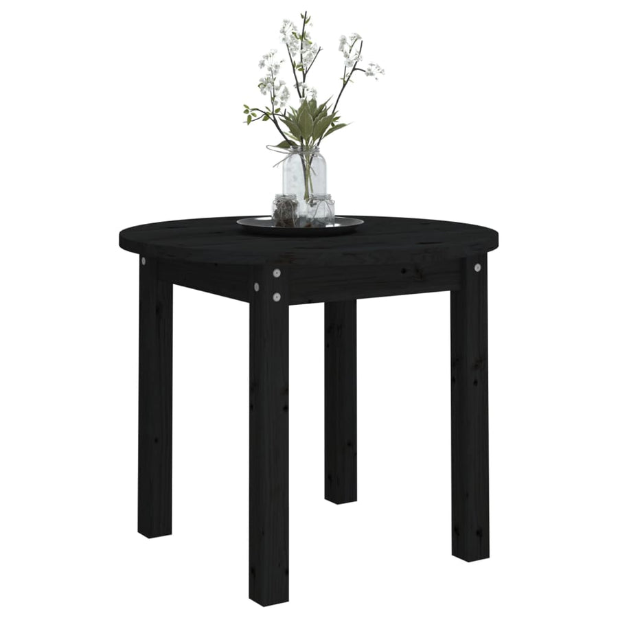 Salontafel Massief Grenenhout Ø 55 x 45 cm Zwart