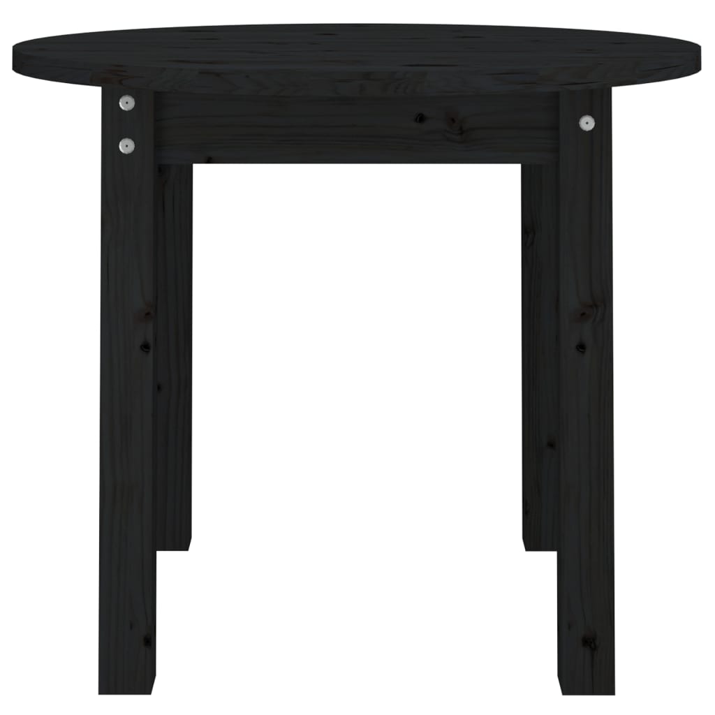 Salontafel Massief Grenenhout Ø 55 x 45 cm Zwart