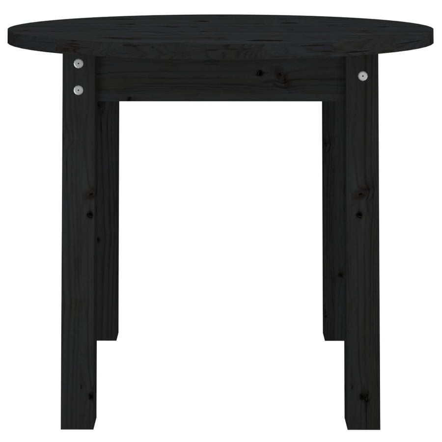 Salontafel Massief Grenenhout Ø 55 x 45 cm Zwart