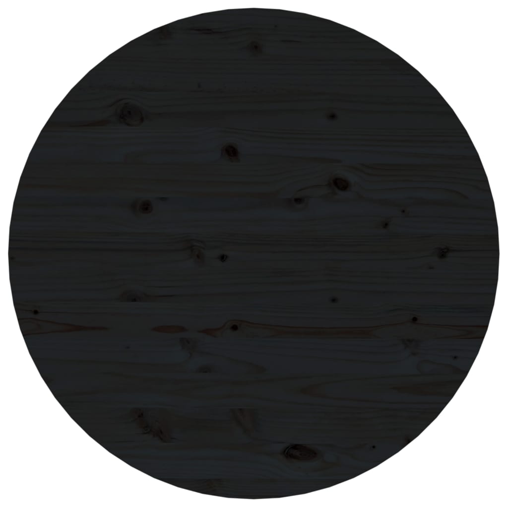 Salontafel Massief Grenenhout Ø 55 x 45 cm Zwart
