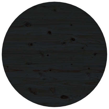 Salontafel Massief Grenenhout Ø 55 x 45 cm Zwart