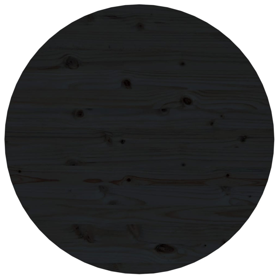 Salontafel Massief Grenenhout Ø 55 x 45 cm Zwart