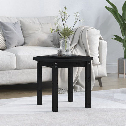 Salontafel Massief Grenenhout Ø 55 x 45 cm Zwart