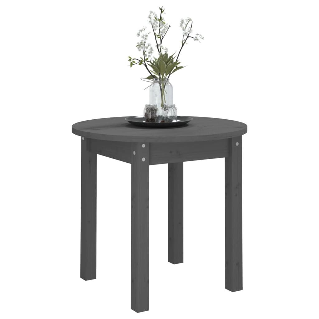 Salontafel Ø 45X40 Cm Massief Grenenhout Grijs
