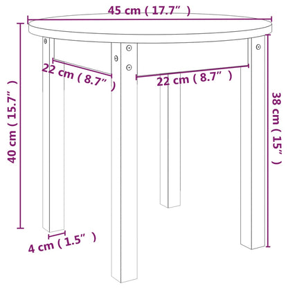 Salontafel Ø 45X40 Cm Massief Grenenhout Grijs