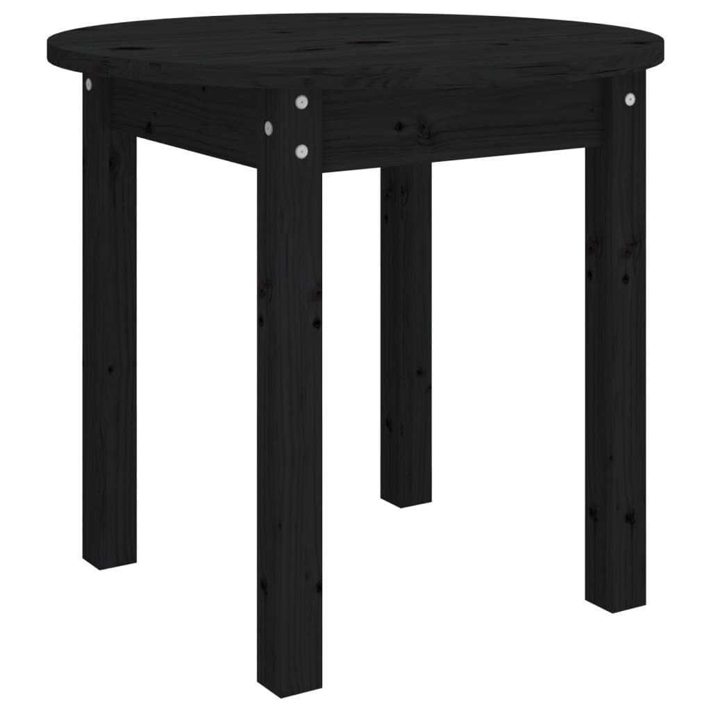 Salontafel Ø 45X40 Cm Massief Grenenhout Zwart