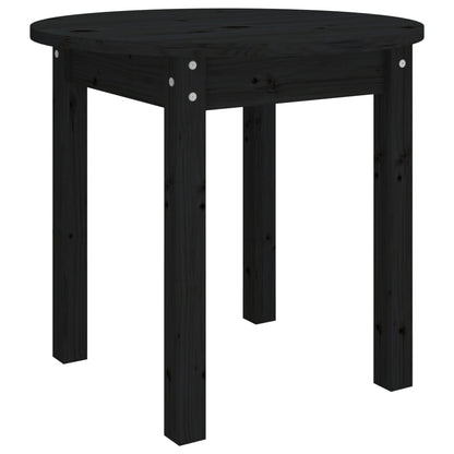 Salontafel Ø 45X40 Cm Massief Grenenhout Zwart
