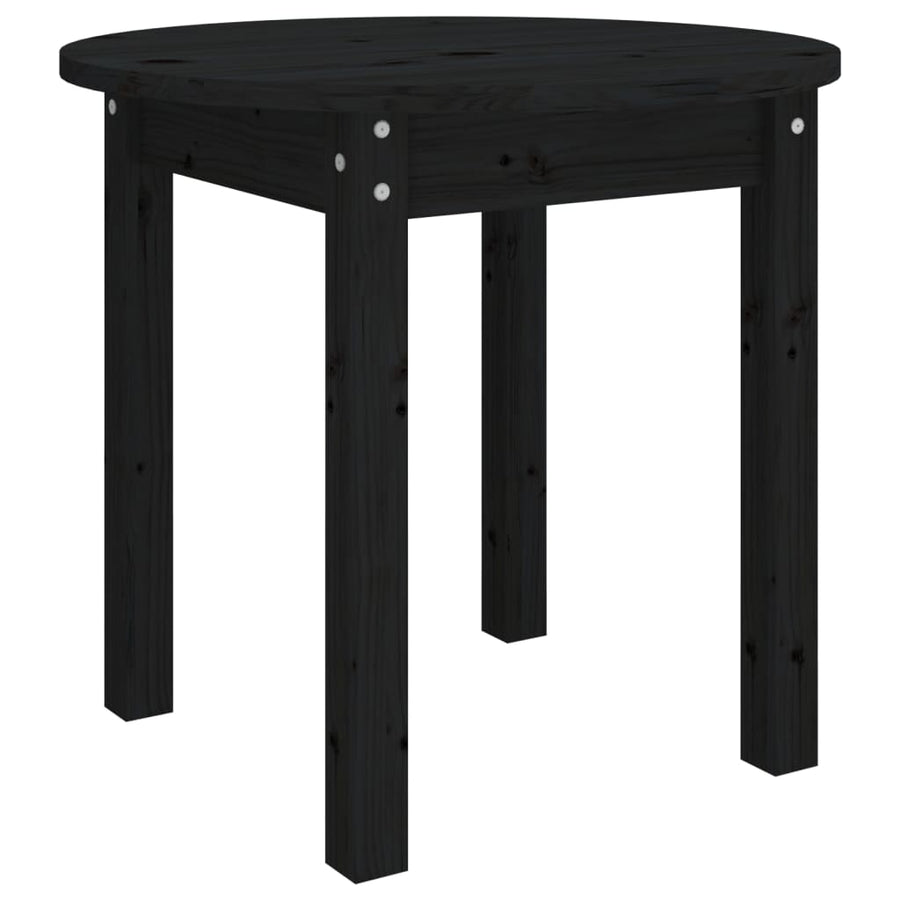 Salontafel Ø 45X40 Cm Massief Grenenhout Zwart