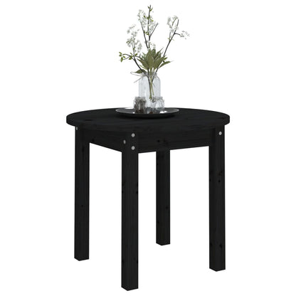 Salontafel Ø 45X40 Cm Massief Grenenhout Zwart