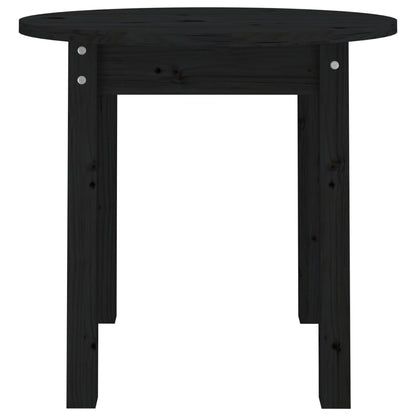 Salontafel Ø 45X40 Cm Massief Grenenhout Zwart
