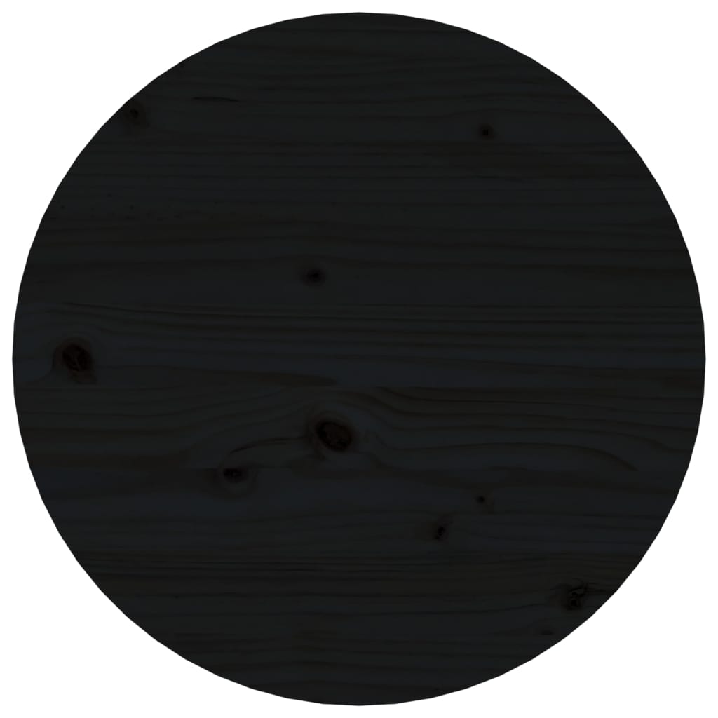 Salontafel Ø 45X40 Cm Massief Grenenhout Zwart