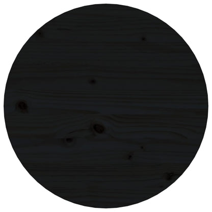 Salontafel Ø 45X40 Cm Massief Grenenhout Zwart
