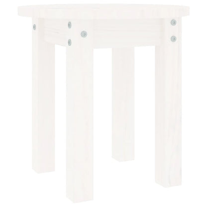 Salontafel Ø 35X35 Cm Massief Grenenhout Wit