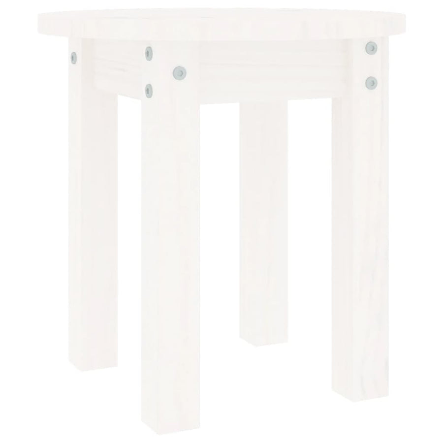 Salontafel Ø 35X35 Cm Massief Grenenhout Wit