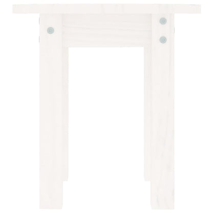 Salontafel Ø 35X35 Cm Massief Grenenhout Wit
