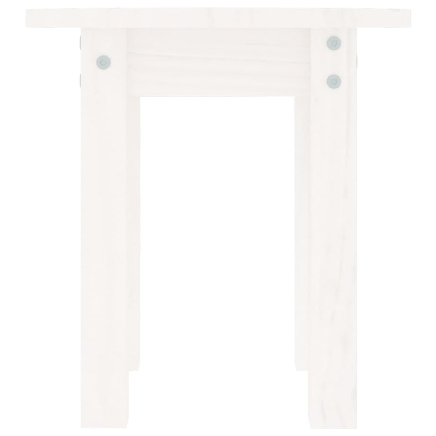 Salontafel Ø 35X35 Cm Massief Grenenhout Wit