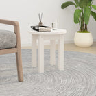 Coffee table Ø 35x35 cm solid pine wood white