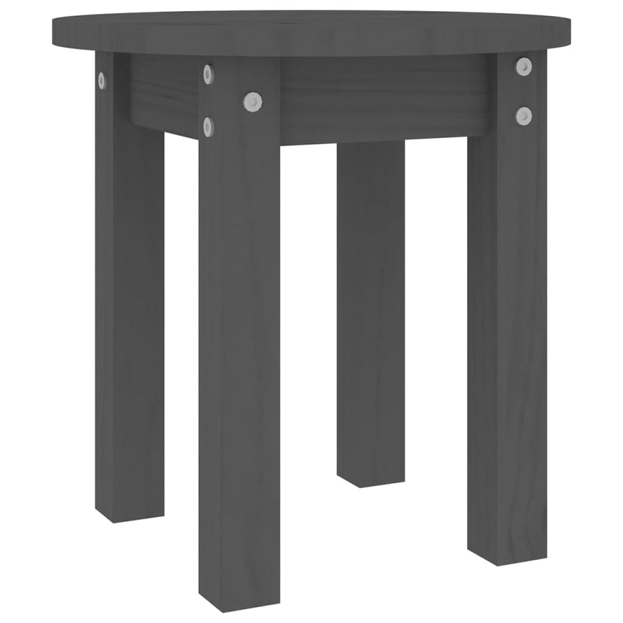 Salontafel Ø 35X35 Cm Massief Grenenhout Grijs