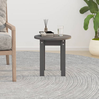 Salontafel Ø 35X35 Cm Massief Grenenhout Grijs