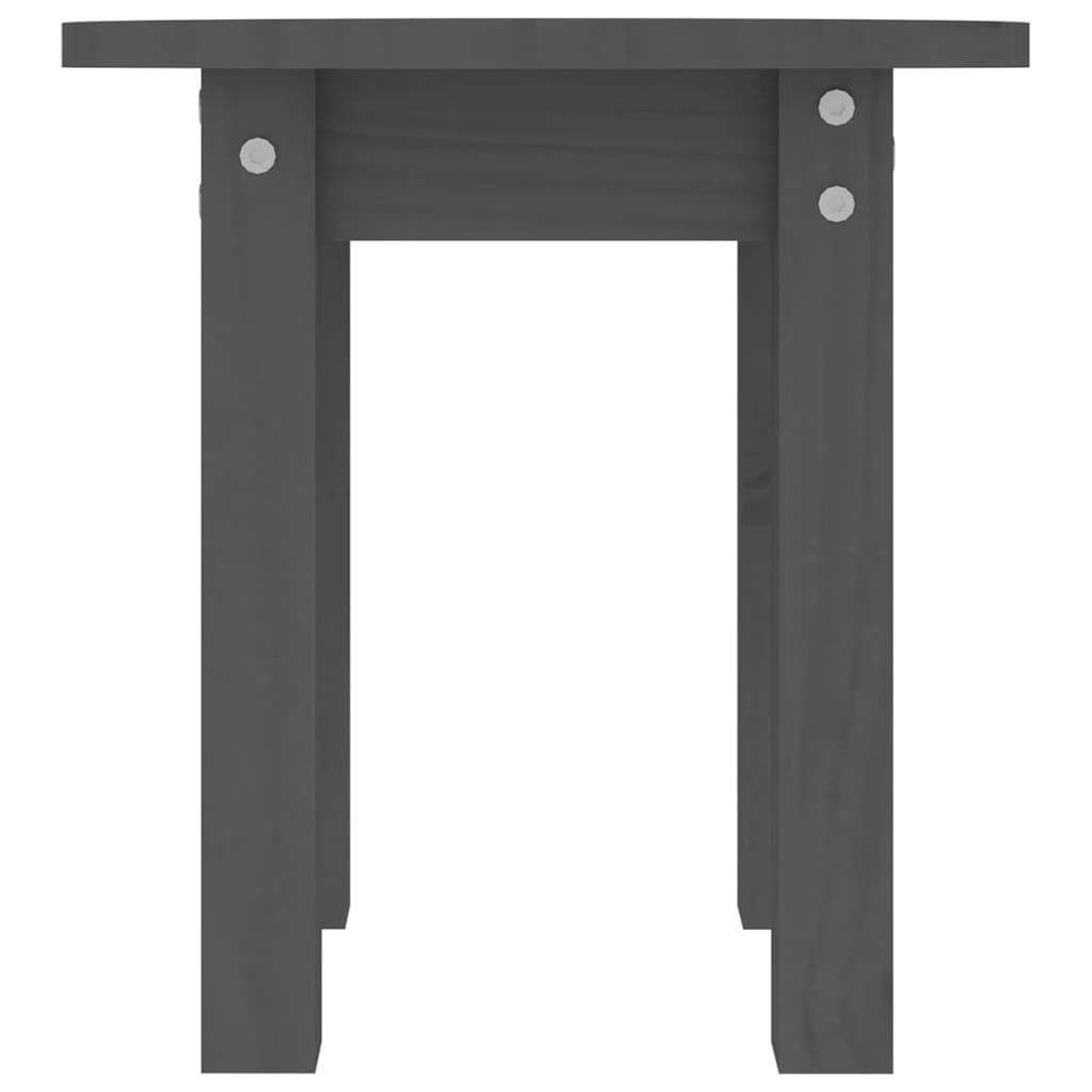 Salontafel Ø 35X35 Cm Massief Grenenhout Grijs