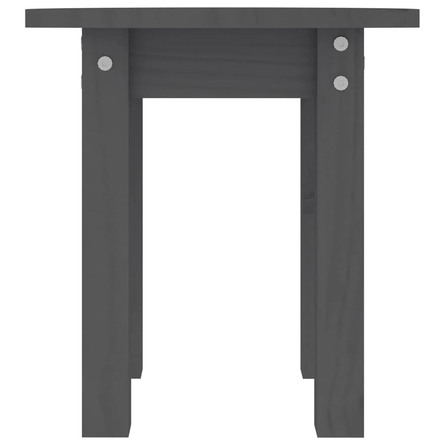 Salontafel Ø 35X35 Cm Massief Grenenhout Grijs