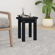 Salontafel 35x35 cm massief grenenhout zwart