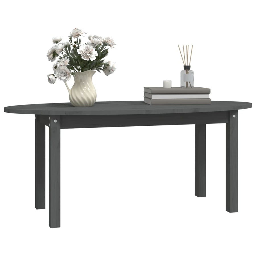 Salontafel 110x55x45 cm massief grenenhout grijs 110 x 55 x 45 cm Grijs