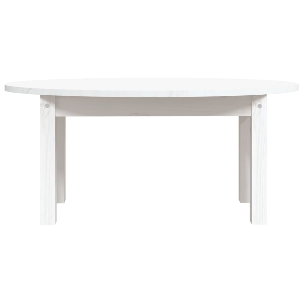 Salontafel Massief Grenenhout 80 x 40 x 35 cm Wit
