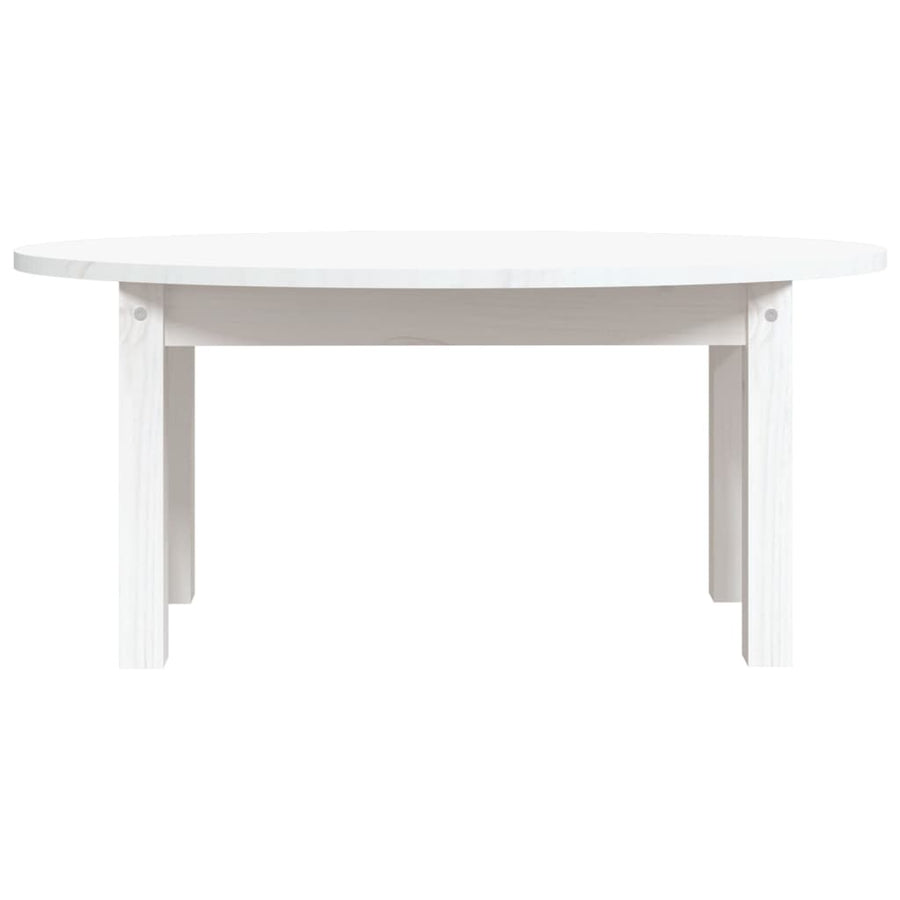 Salontafel Massief Grenenhout 80 x 40 x 35 cm Wit