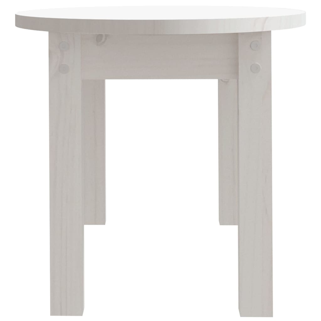 Salontafel Massief Grenenhout 80 x 40 x 35 cm Wit